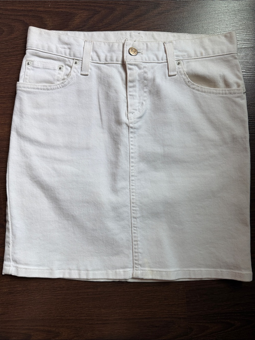 Classic Ralph Lauren White Denim Skirt Size 26